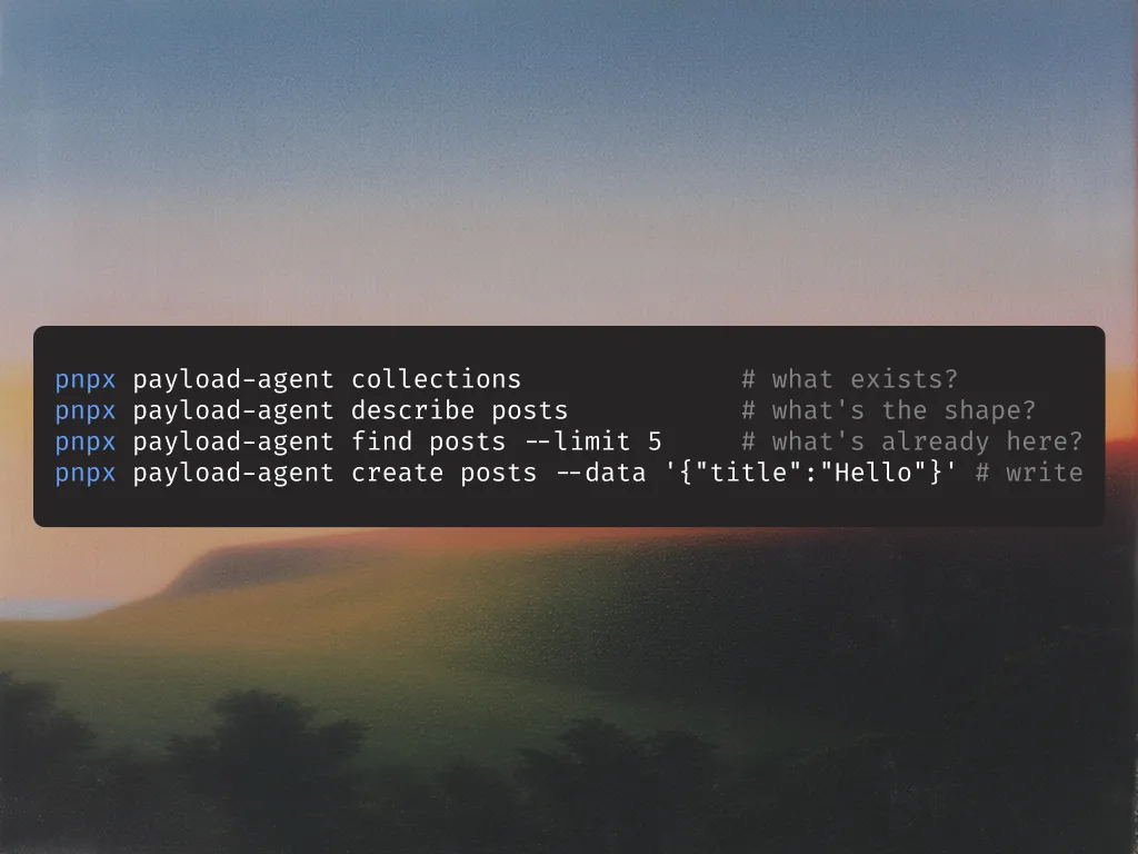 CMS CLI for AI agents